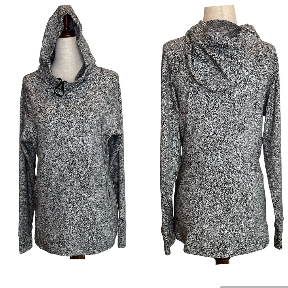 Lululemon Scuba Neck Hoodie Pullover Size 4 Heathered Black